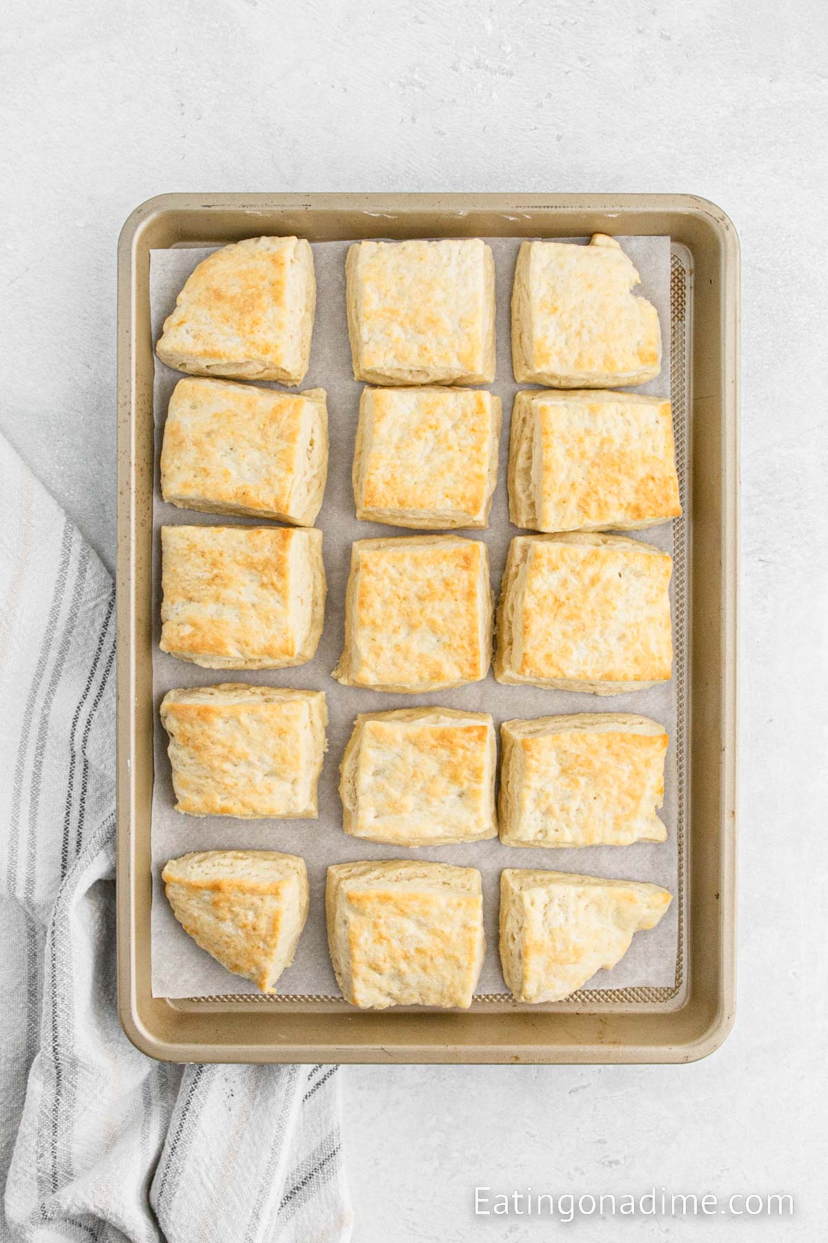 Homemade biscuits on a baking sheet