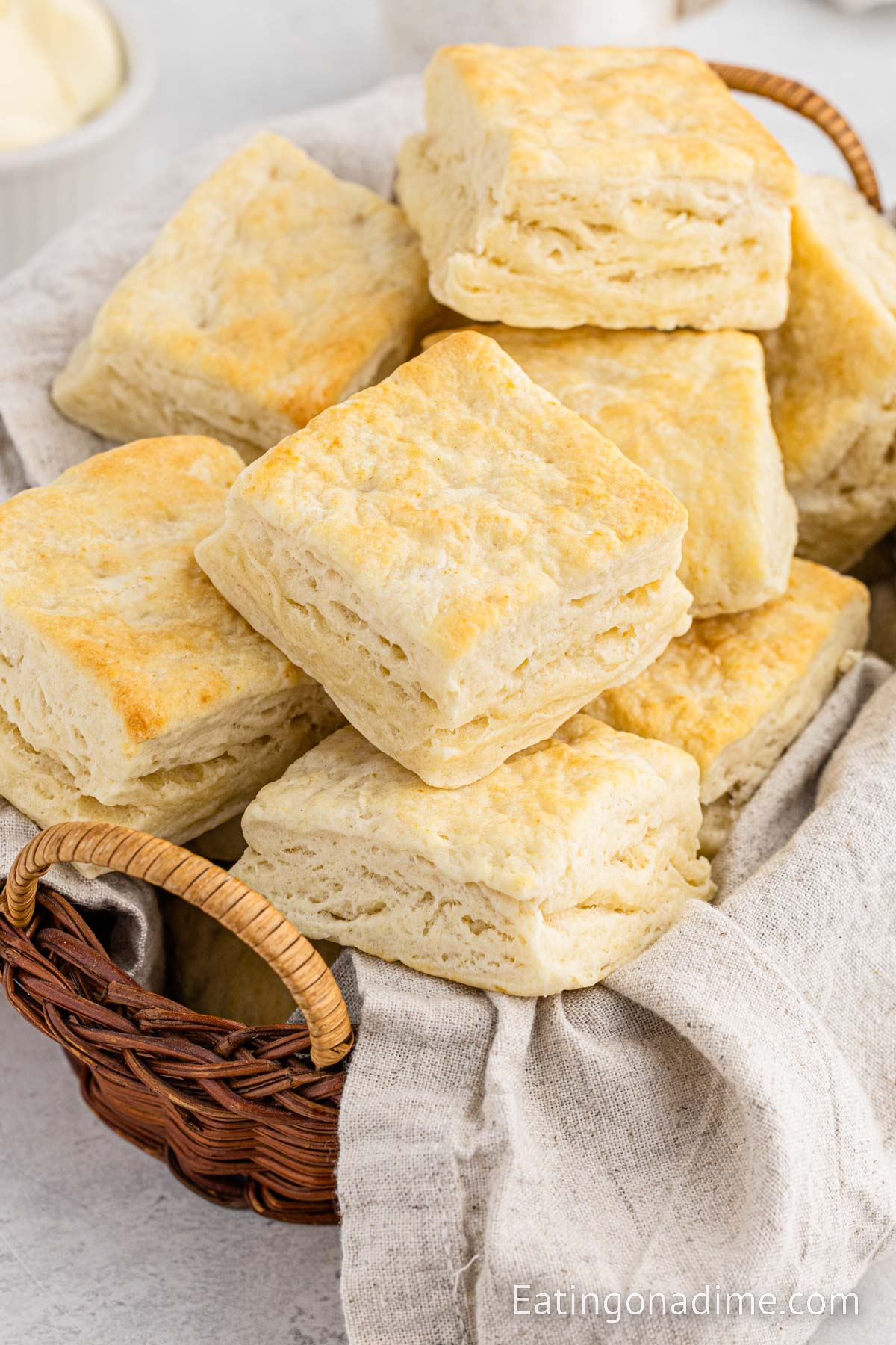 Homemade biscuits in a basket