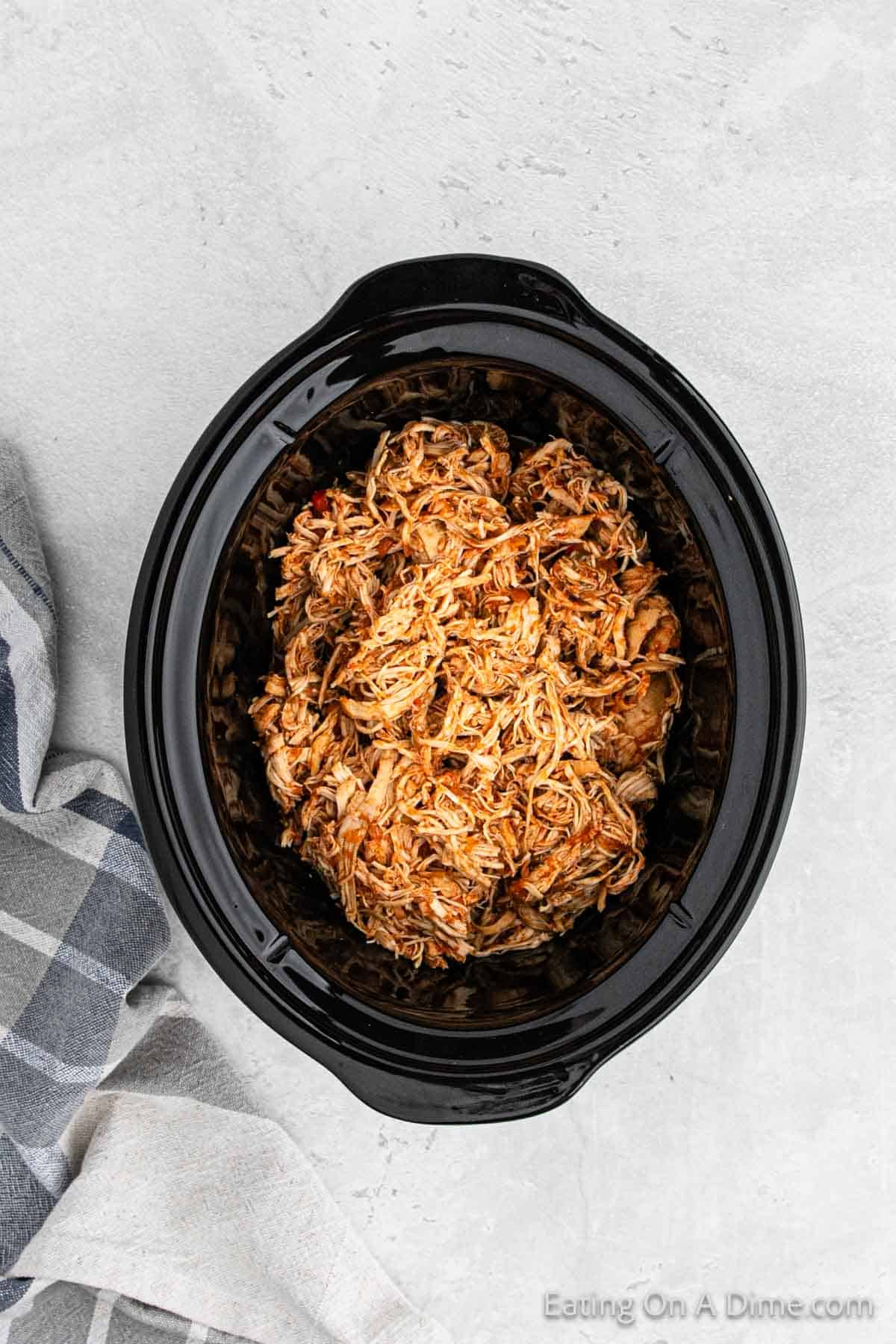 Shredded Salsa Chicken in the slow cooker