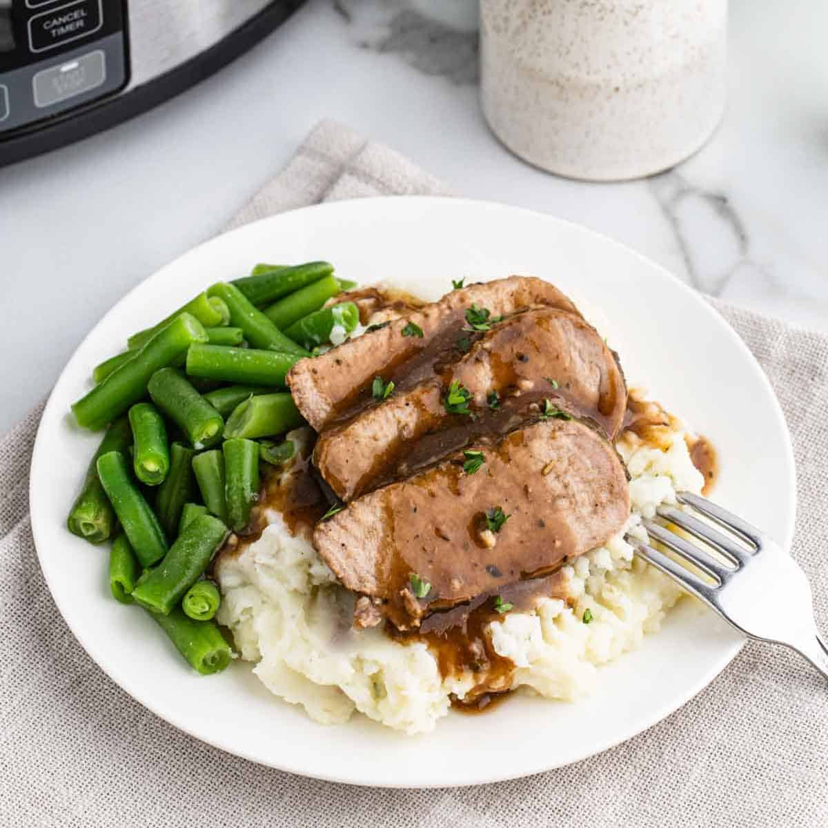 Slow Cooker Pork Tenderloin - Eating on a Dime