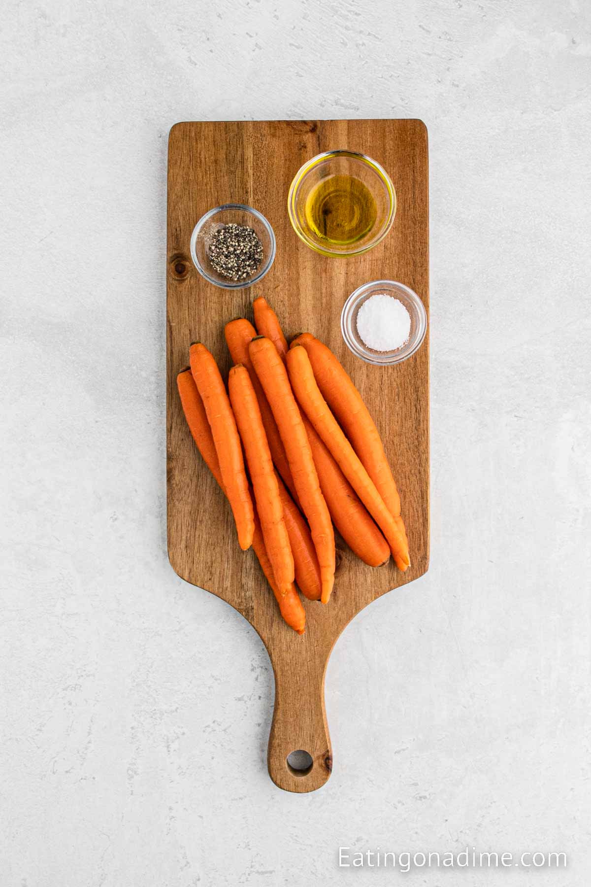 Baby Carrots, olive oil, salt and pepper
