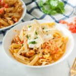 Pasta in a bowl.