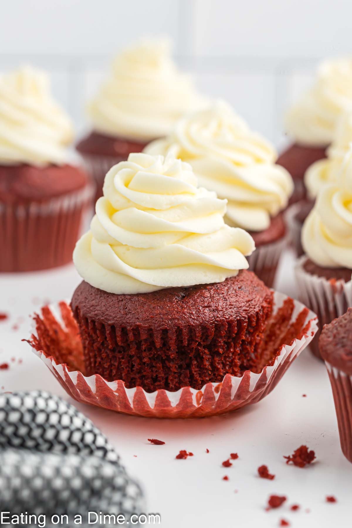 Close up image of Red Velvet Cupcakes