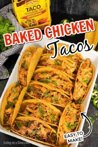 Easy Baked Chicken Tacos Recipe - Eating on a Dime