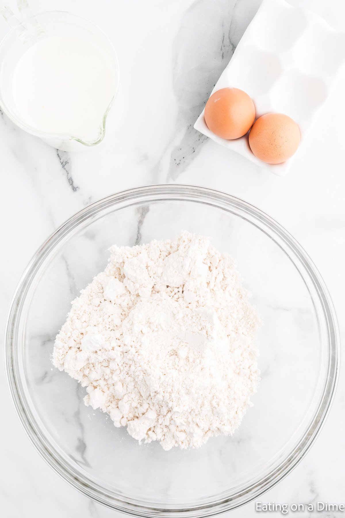 Bisquick Ingredients - flour, baking powder, salt, butter