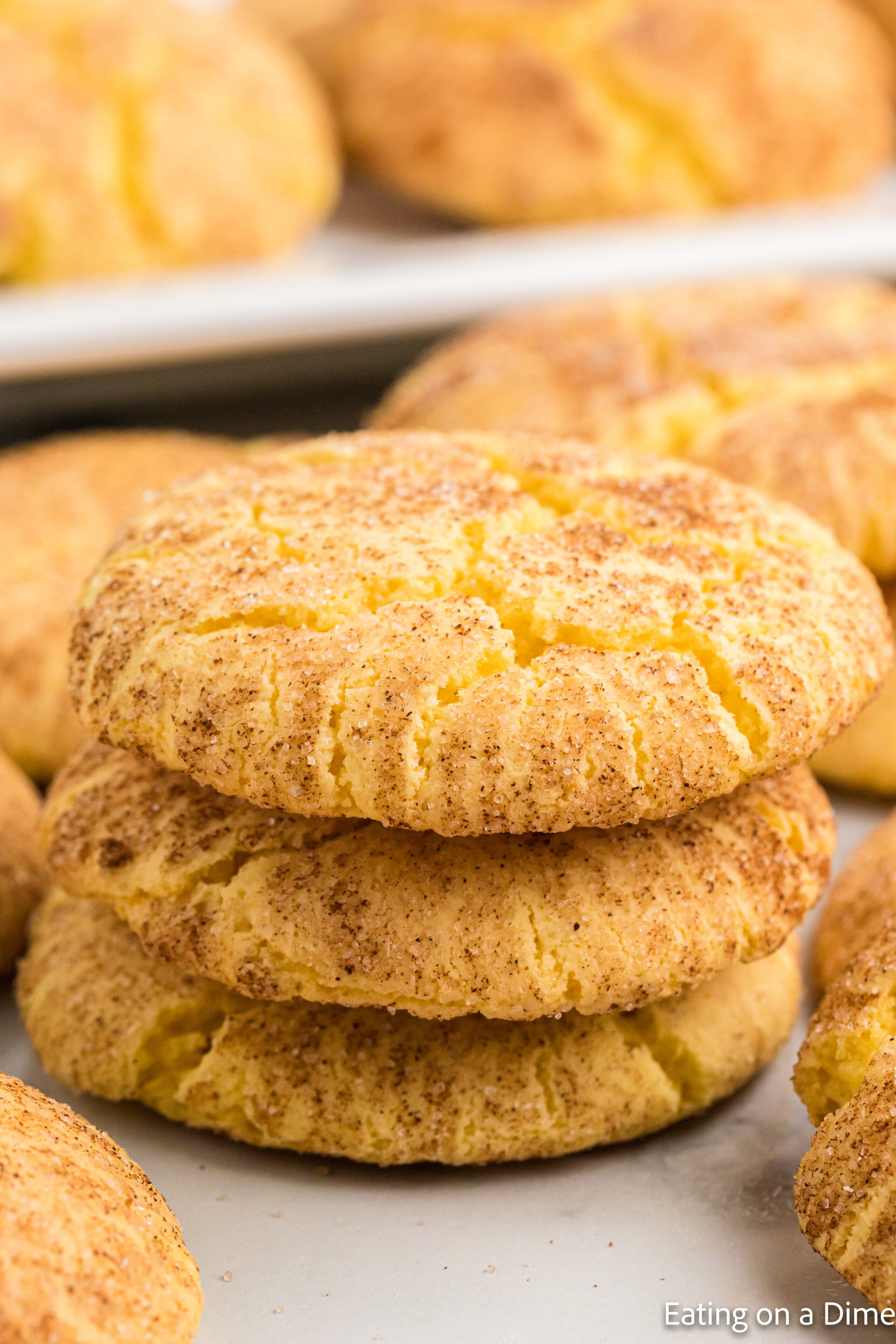 Snickerdoodle Cookies stacked