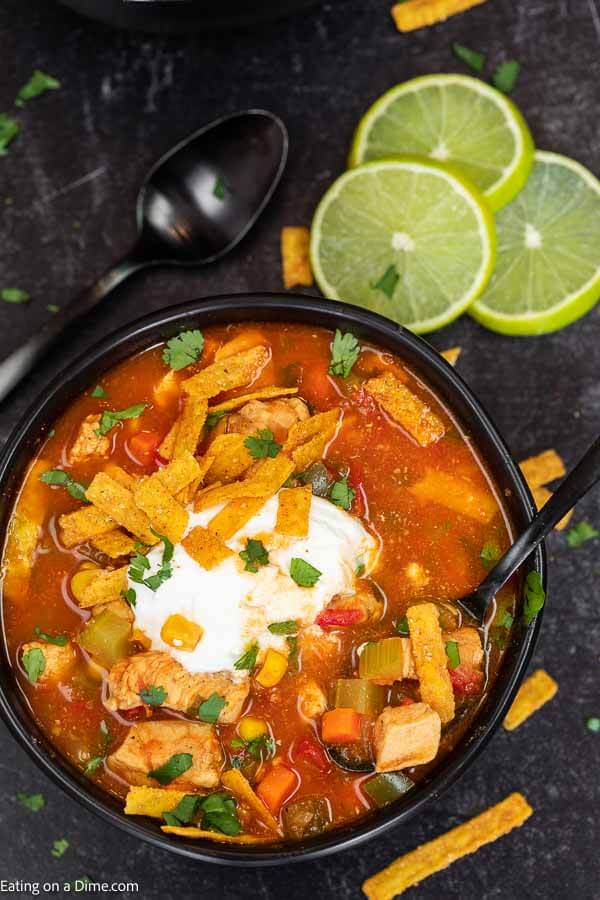 Stretch your meat budget with this tasty and authentic Mexican chicken soup recipe. There is so much flavor and a little bit of heat for an amazing soup. Learn how to make this easy to make restaurant style tex mex soup on the stove top. #eatingonadime #mexicanchickensoup #mexicanchickensoupcaldodepollo #Recipeshomemade #Mexico #simple #heatlhy 
