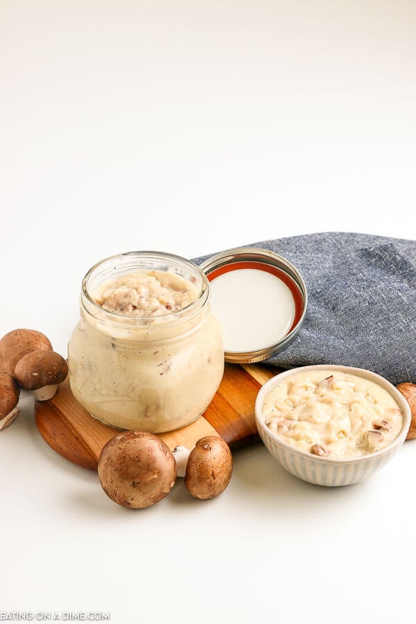 It is so easy to make homemade cream of mushroom soup. Don't buy the canned stuff and make this easy recipe at home. It tastes amazing! 