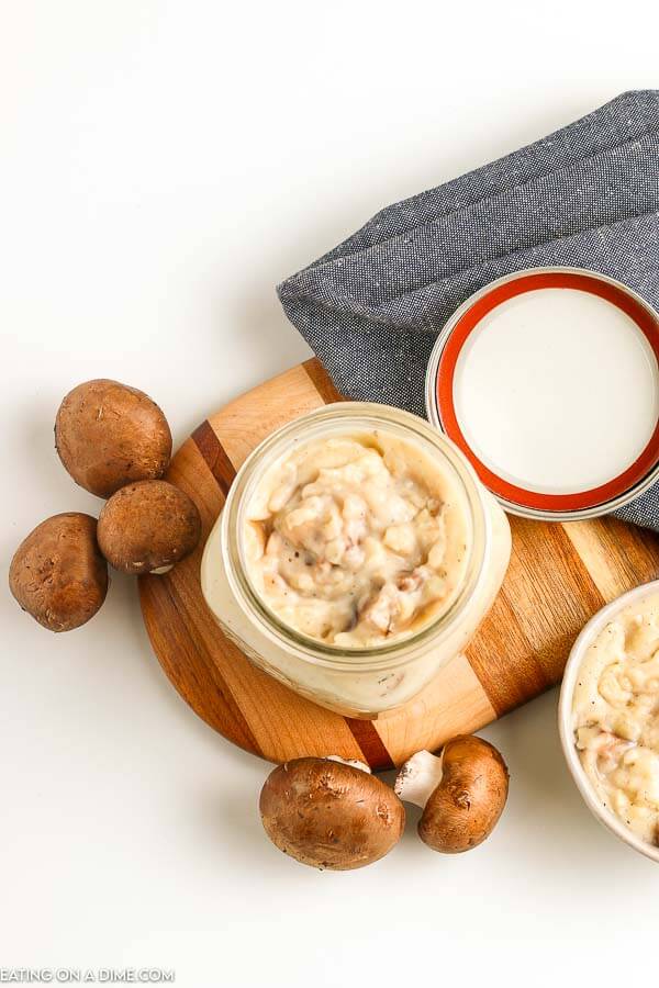 It is so easy to make homemade cream of mushroom soup. Don't buy the canned stuff and make this easy recipe at home. It tastes amazing! 