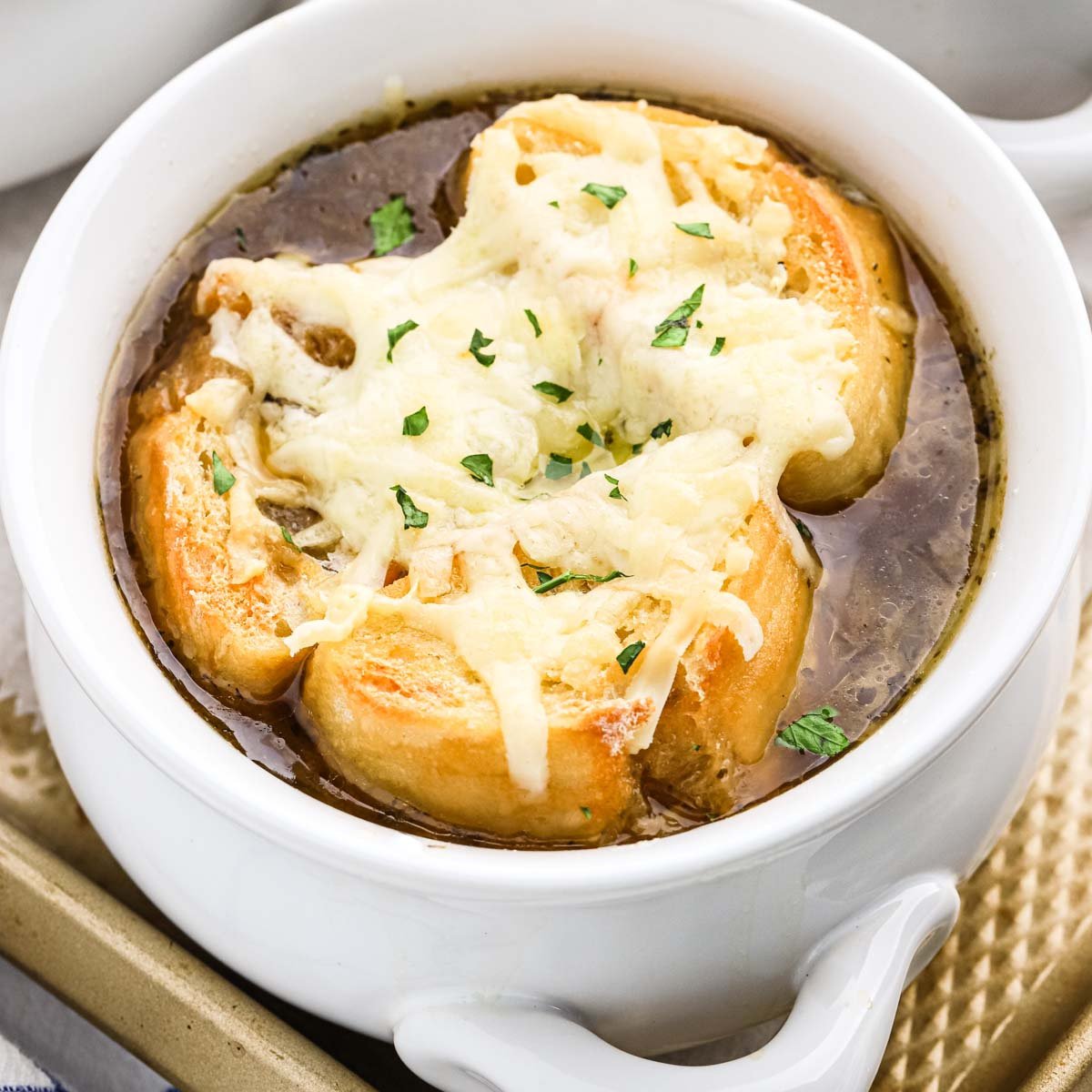 Slow Cooker French Onion Soup - Laughing Spatula