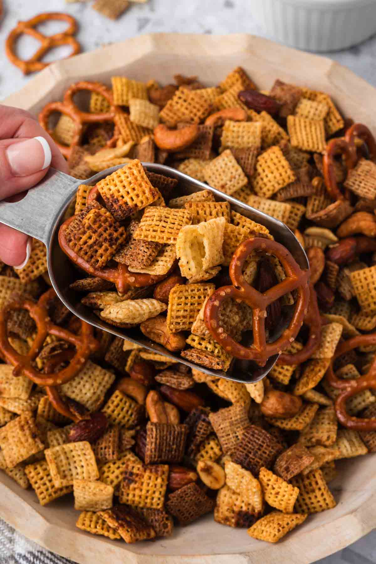 Chex Mix In a bowl