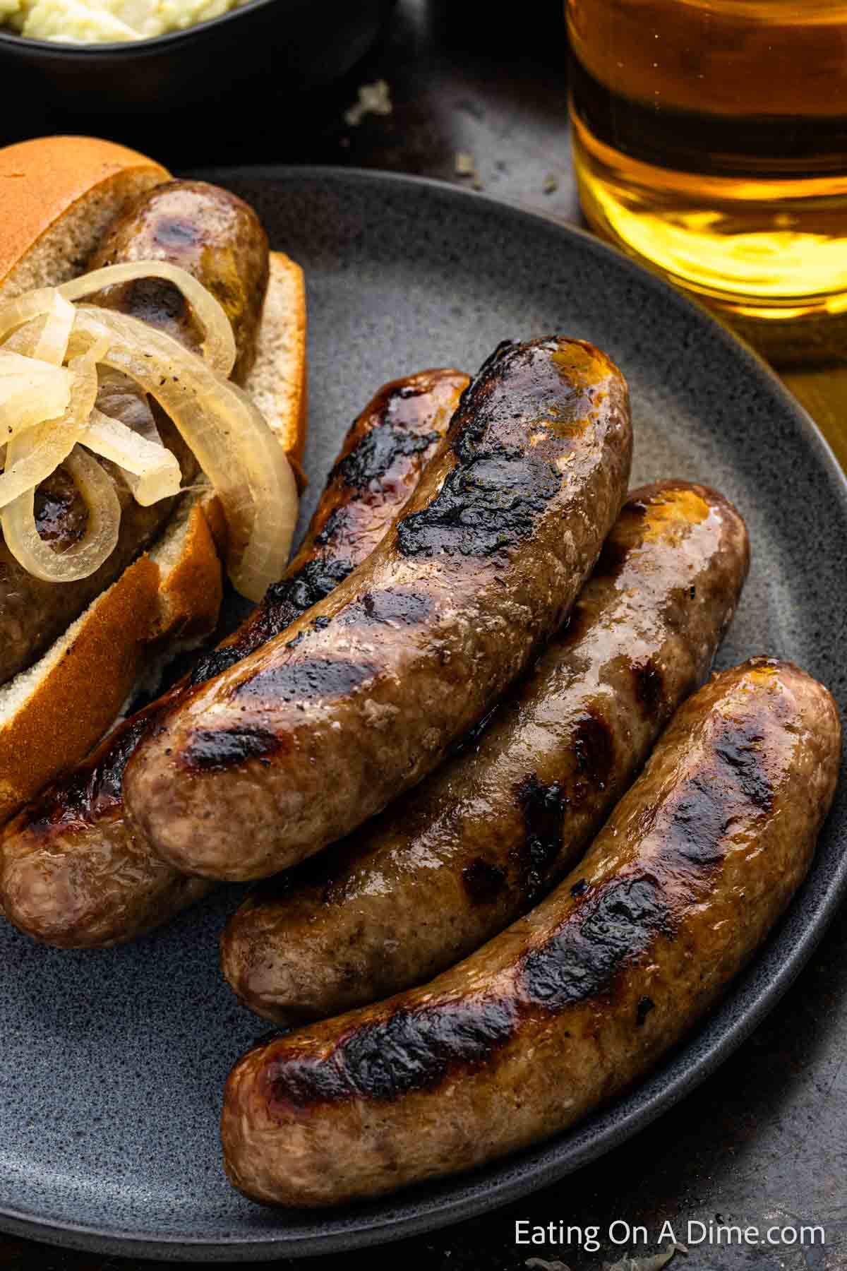 Grilled Bratwurst on a plate