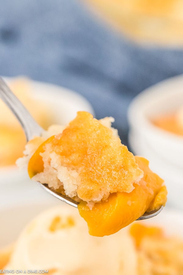 Come home to the best Crock pot peach cobbler recipe all ready to enjoy. The slow cooker does all of the work and we love it with ice cream. 