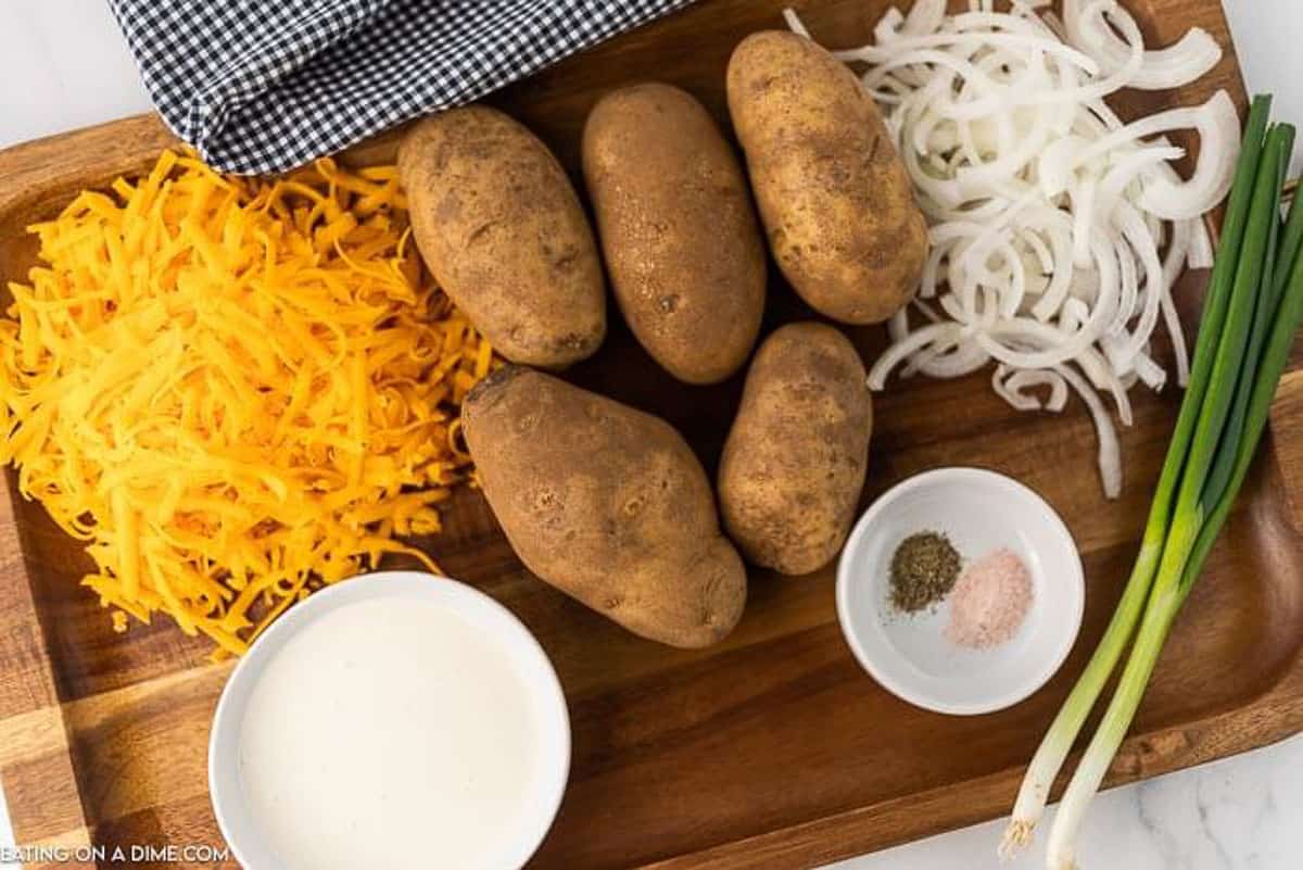 Ingredients needed to make Stovetop Scalloped Potatoes