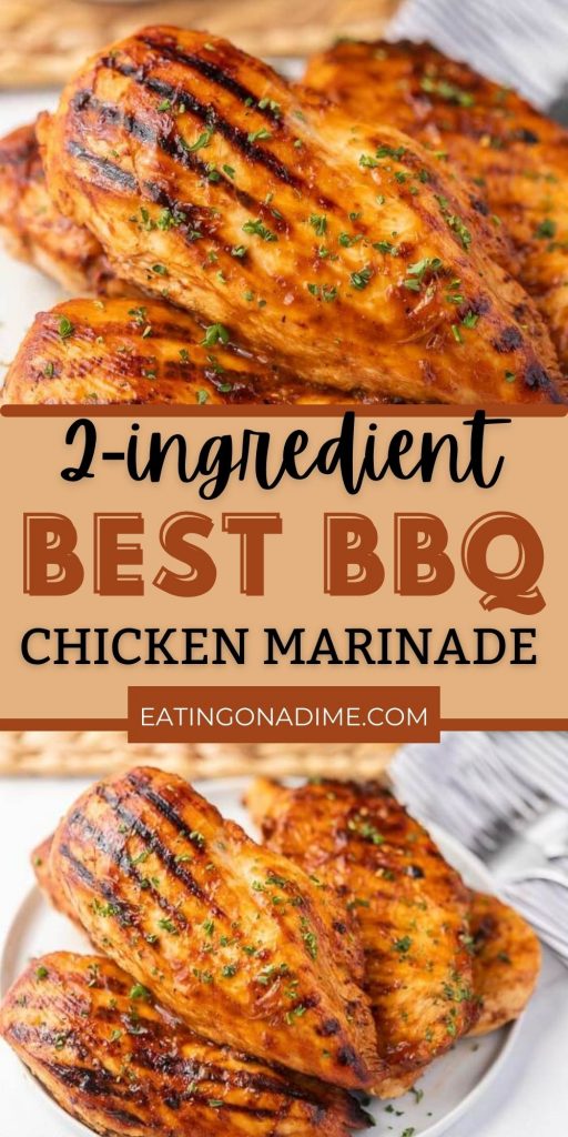 This is the best bbq chicken marinade recipe and you only need 2 ingredients. Try it on grilled or baked chicken for a great meal. 