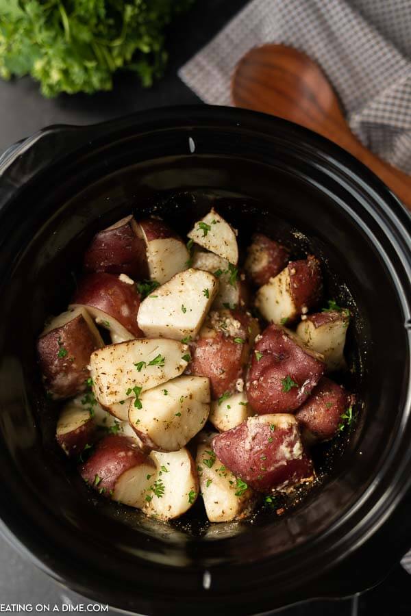 photo of potatoes in crock pot