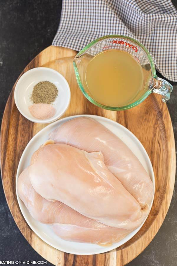 photo of ingredients- chicken, seasoning, broth