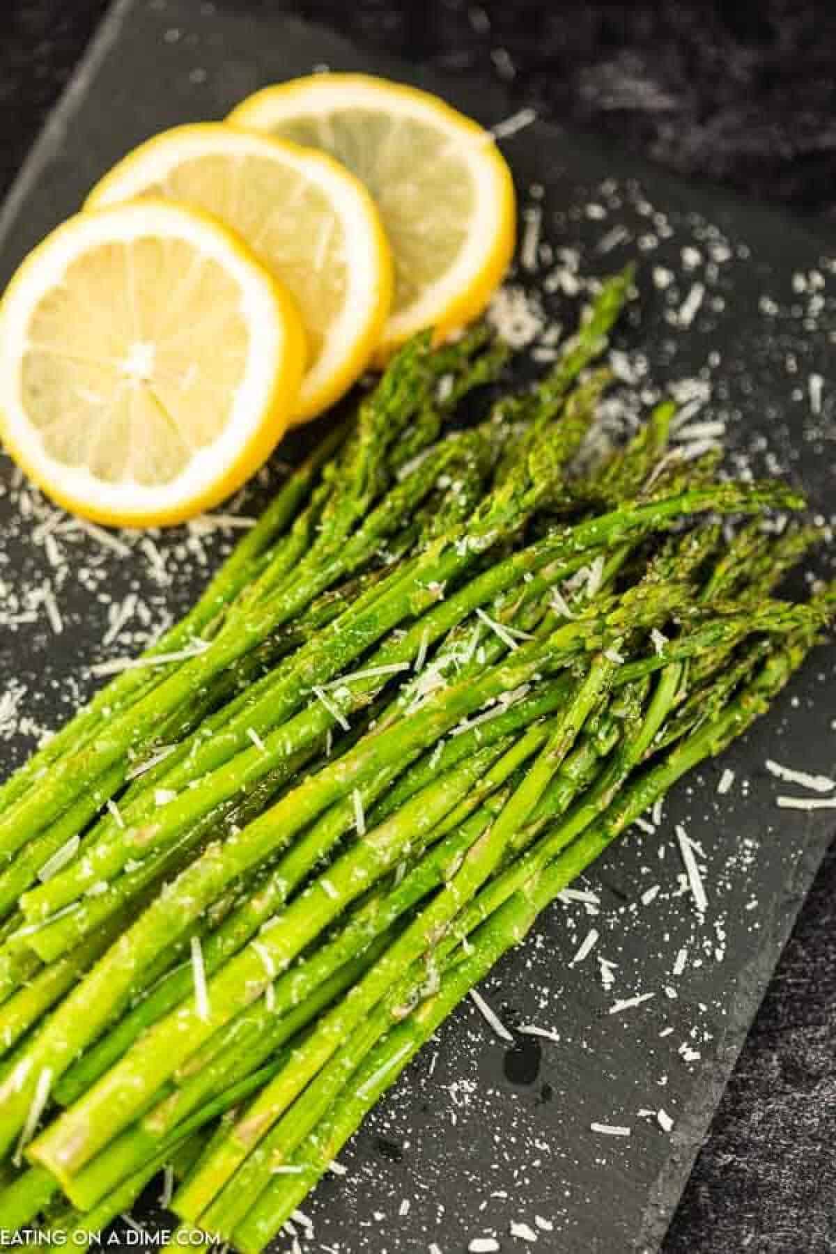 Oven roasted parmesan asparagus is the perfect side dish that is ready in just minutes. It is so flavorful that even your kids will love it. 