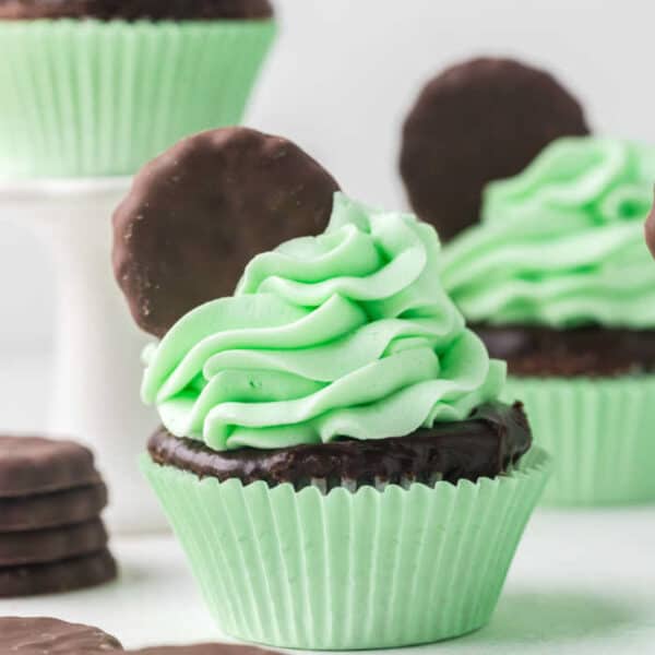 If you love Girl Scout thin mint cookies, try this Thin mint cupcakes recipe. The mint combined with the chocolate, make the best treat. 