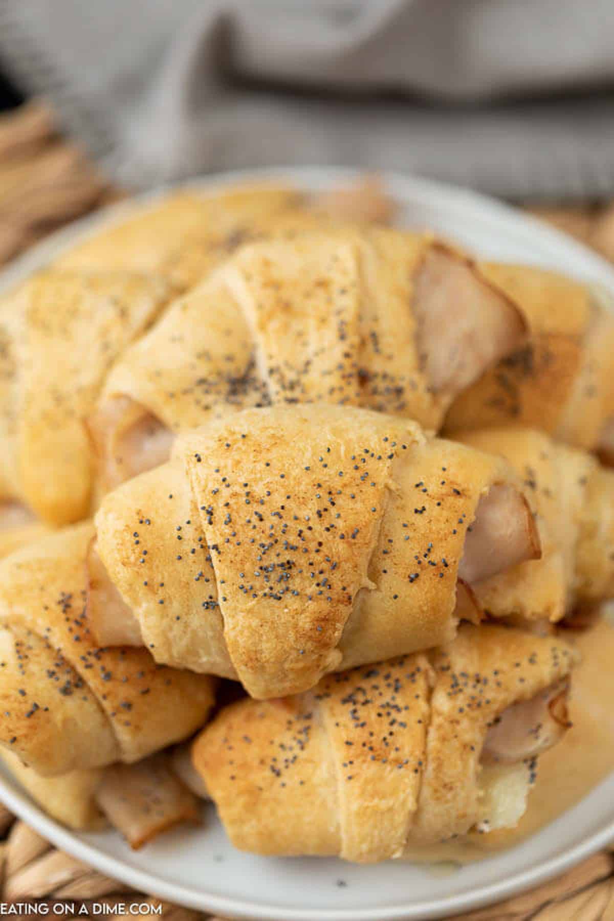 Turkey sandwich crescent roll recipe makes a great lunch. Everyone will love the crescent rolls and you can use leftover turkey or deli meat. 