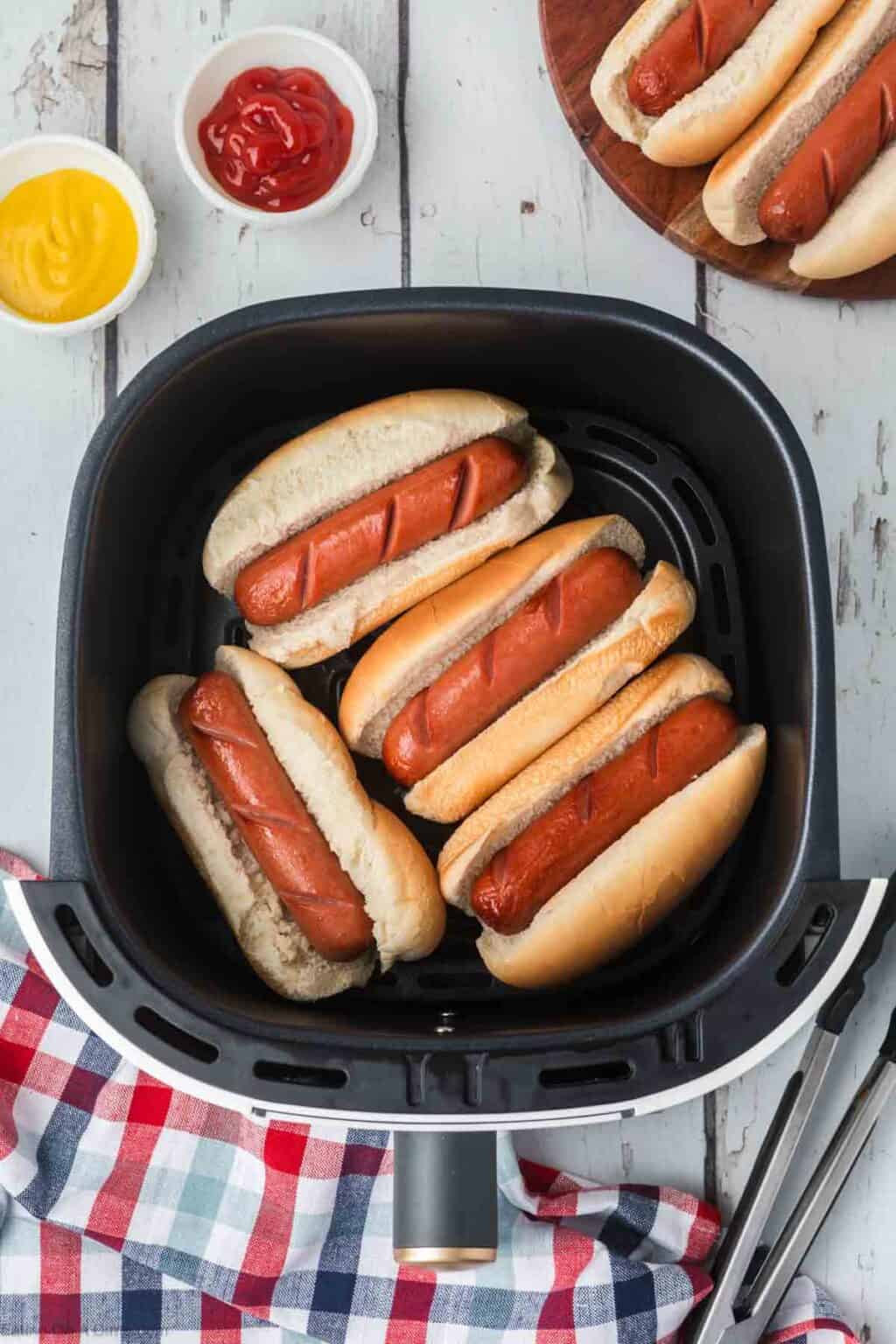 Air Fryer Hot Dogs - Eating on a Dime