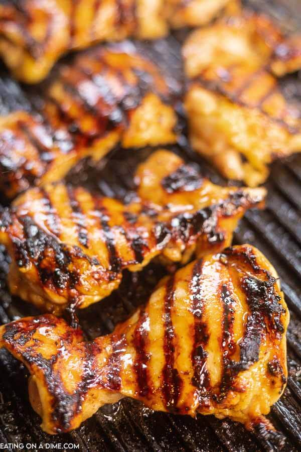 photo of teriyaki chicken on the grill