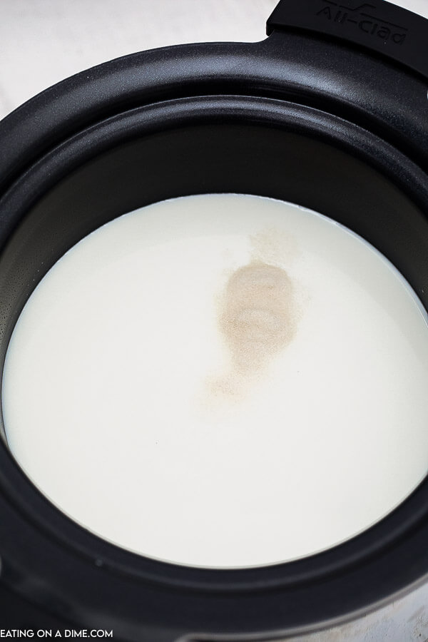 picture of milk in crockpot