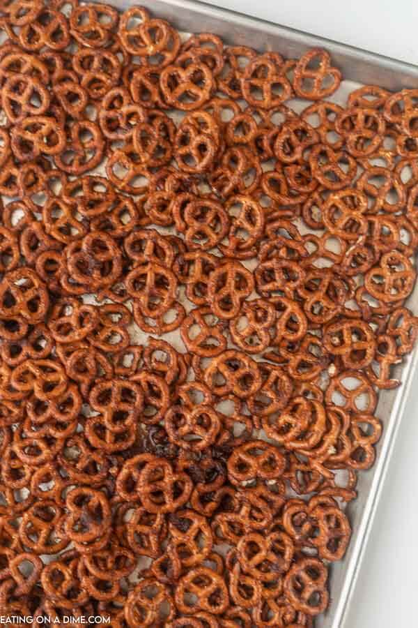 Pretzels on baking sheet ready to go in the oven. 