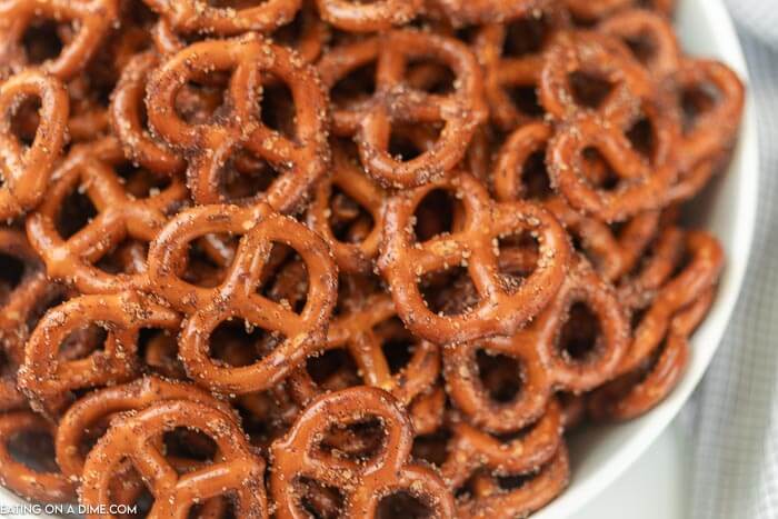 Bowl of Cinnamon Sugar Pretzels