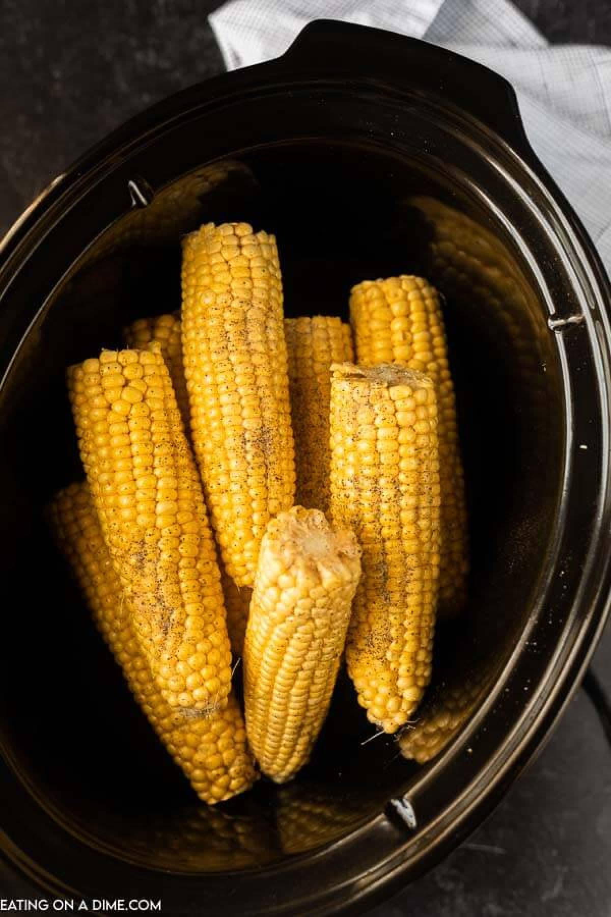 picture of corn on the cob in crock pot