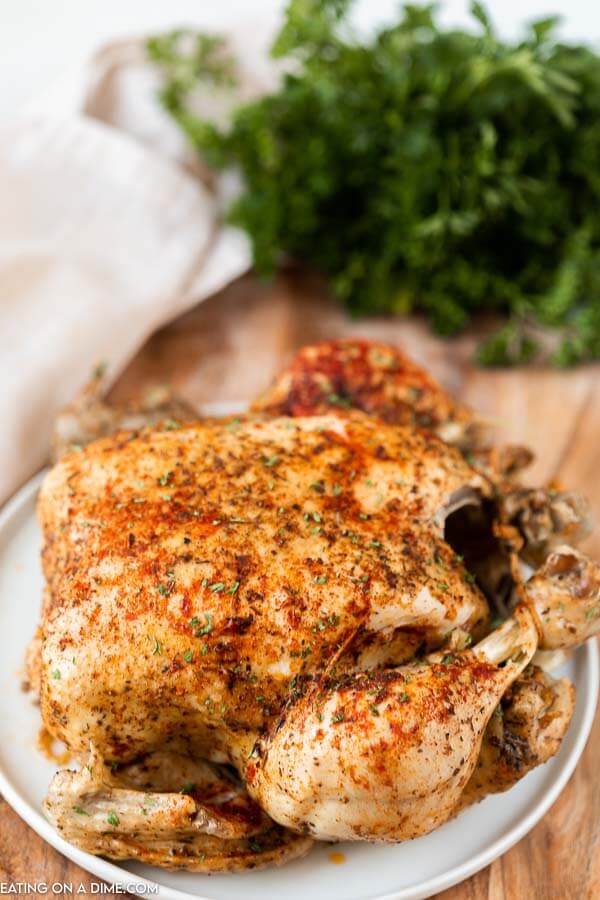 picture of whole pressure cooker chicken.