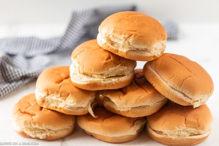 stack of hamburger buns