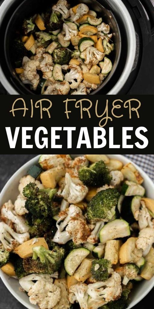 Are you looking for a quick and healthy side dish? These air fryer vegetables are healthy, easy and low carb too!  This is one of my favorite easy recipes with zucchini that goes great with all your favorite meals.  #eatingonadime #airfryerrecipes #sidedishrecipes #vegetablerecipes 

