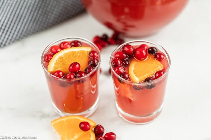two glasses of punch