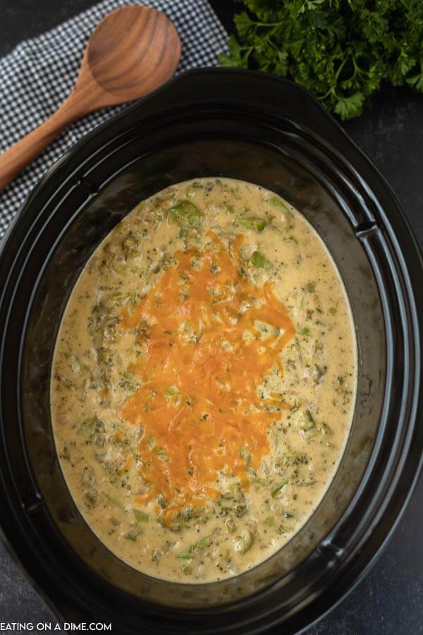 broccoli cheddar soup in crock pot