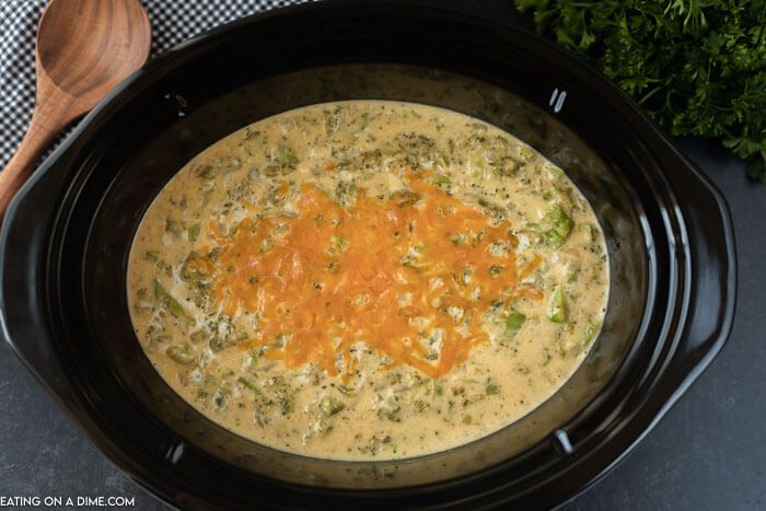 broccoli cheese soup in slow cooker