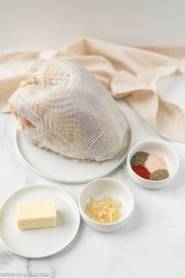 ingredients for recipe: turkey breast, butter, seasoning