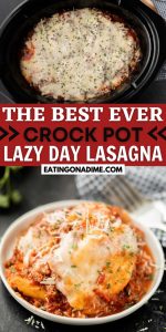 CrockPot Lasagna Recipe (& VIDEO) - Crockpot Lasagna with ravioli