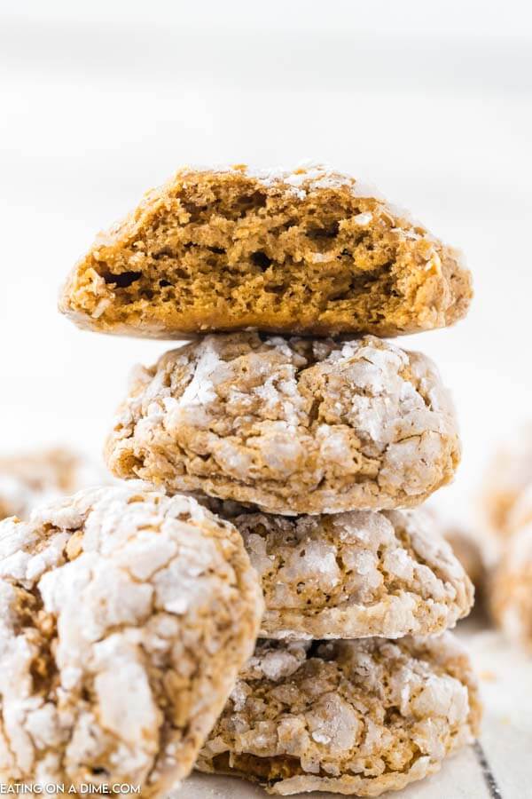 stack of pumpkin cookies