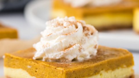 Easy Pumpkin Cheesecake Bars Recipe - Eating on a Dime