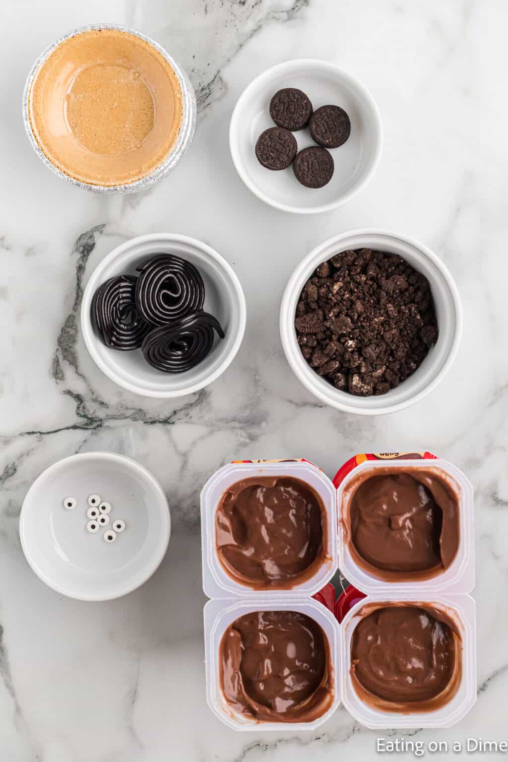 Spider Pudding Spider Chocolate Pudding Pie - Halloween Pudding Dessert