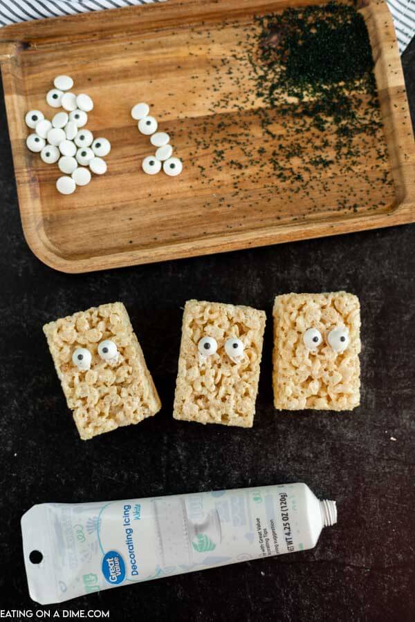 rice krispies with candy eyes