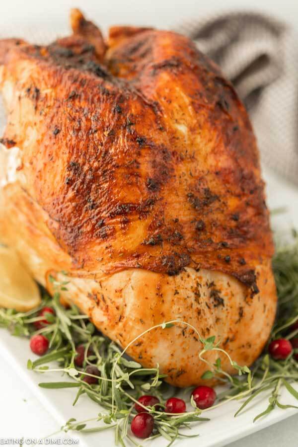 roasted turkey on platter