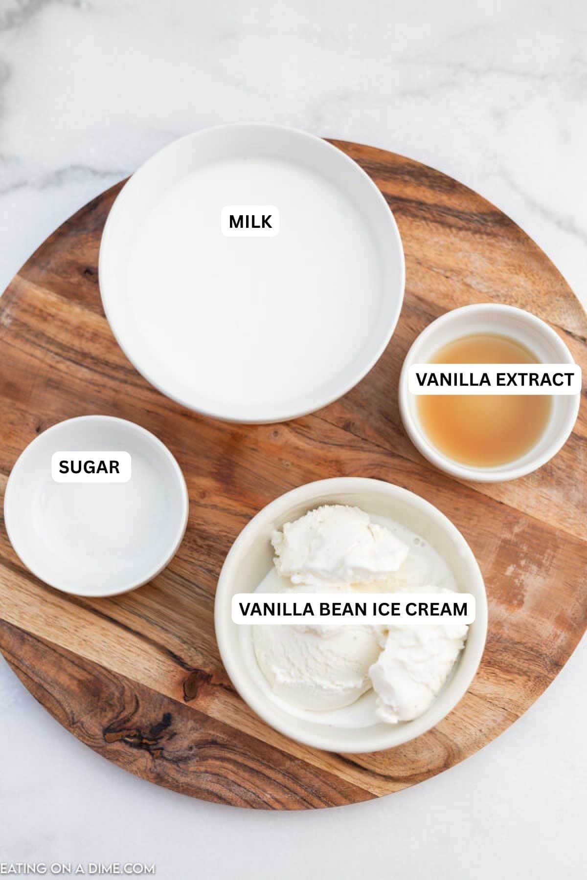 If you love Starbucks you should try this copy cat starbucks vanilla bean frappuccino recipe. It's quick and easy to make this Vanilla Bean Frappe recipe. Ingredients for recipe: vanilla bean ice cream, sugar, vanilla extract and milk.