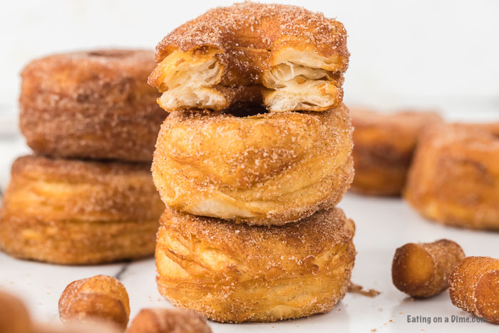 Stack of donuts. 