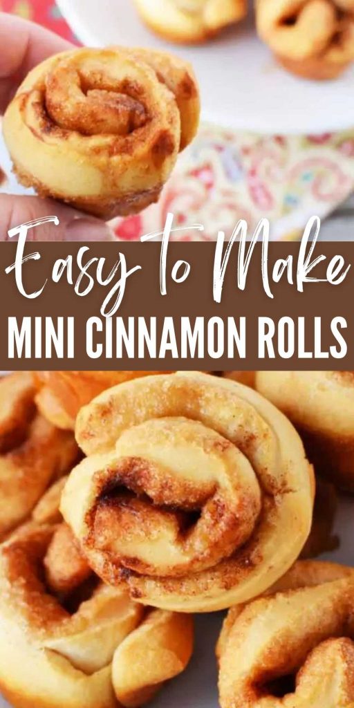 Make these easy Mini Cinnamon Rolls that are frugal and delicious. They are bite size and perfect for breakfast any day of the week. These homemade mini cinnamons rolls are simple to make with pre-made Pillsbury biscuits.  #eatingonadime #cinnamonrolls #breakfast #breakfastrecipes 
