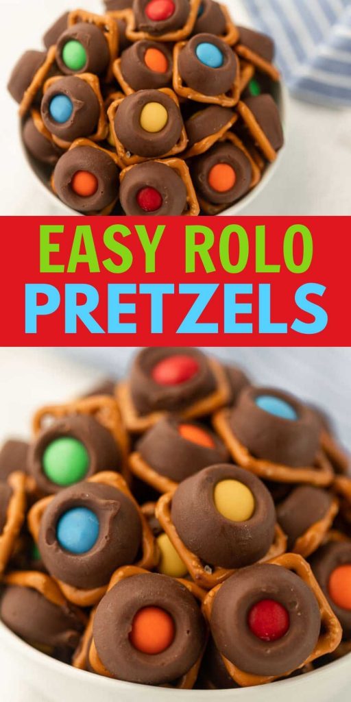 Rolo pretzels are our favorite pretzel treat. This rolo pretzels recipe is the easiest dessert. Everyone loves our favorite pretzel treats with rolos. These 3 ingredient easy Rolo pretzels are great for Christmas or any other holiday.  #eatingonadime #dessertrecipes #nobakedesserts #pretzeldesserts 
