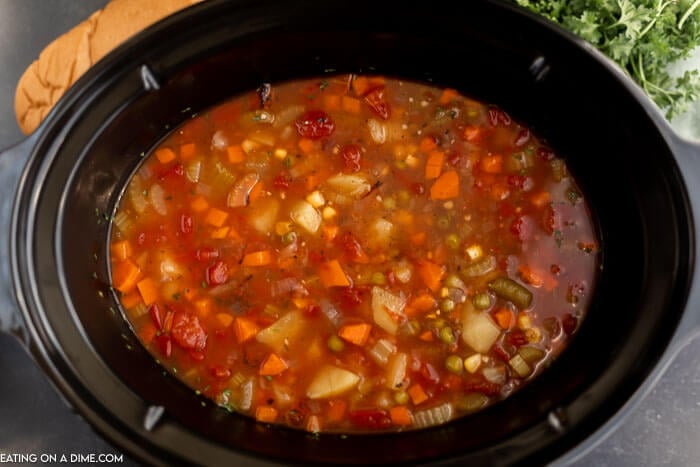 Easy Crock Pot Vegetable Soup