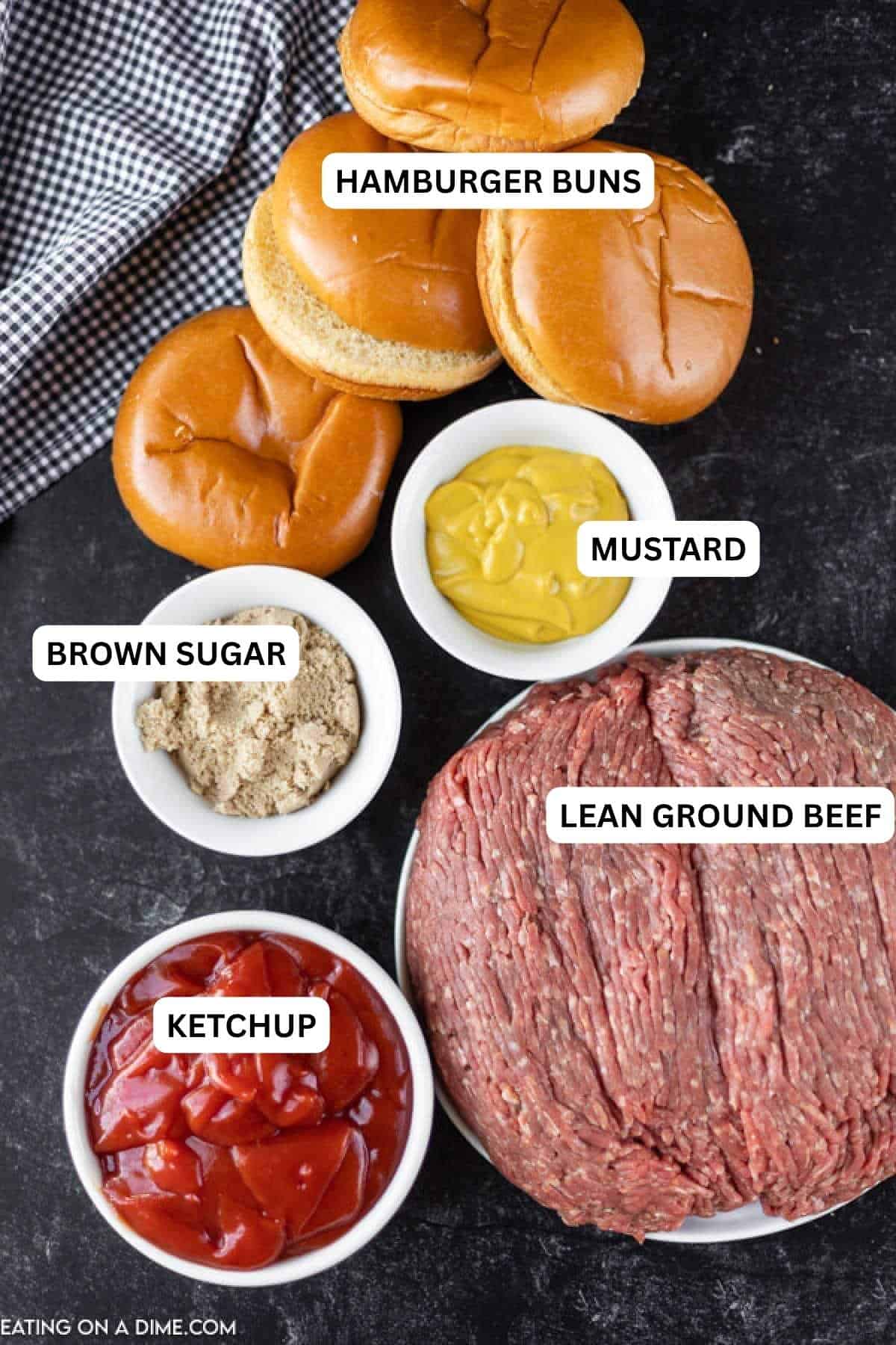 You have to try this Easy Crock pot Sloppy Joes Recipe! With only 4 ingredients, this Sloppy Joe Slow Cooker Recipe is still packed with flavor. Try some easy crock pot sloppy joes today! Ingredients for recipe: hamburger buns, mustard, brown sugar and lean ground beef.