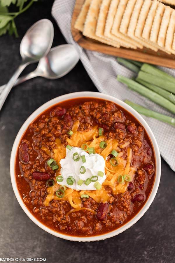 The BEST Instant Pot Chili - Garnish & Glaze